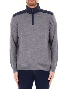 Maglione mezza zip GRIGIO 3XL