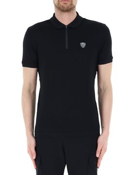 Polo con zip NERO