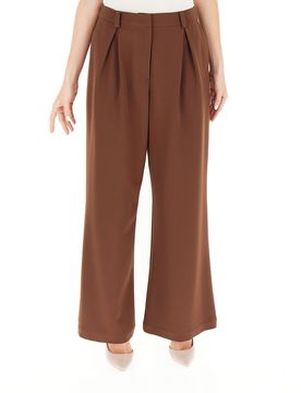 Pantalone con pinces MARRONE
