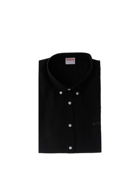SUN68 Camicia in lino NERO