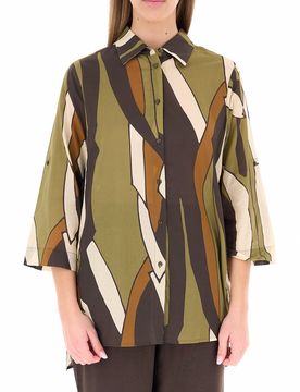 Camicia in cotone VERDE OLIVA 42