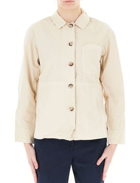 WOOLRICH Overshirt cotone PANNA