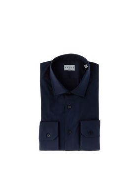 XACUS Camicia in cotone BLU NOTTE