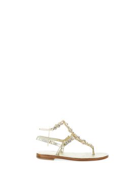 Sandali con strass PLATINO 37