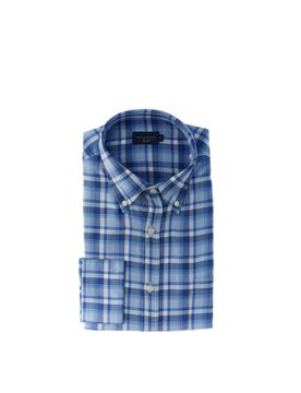 Camicia a quadri BLU CHIARO
