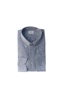 XACUS Camicia a righe AZZURRO