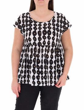 Blusa maniche corte NERO