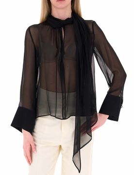 ERIKA CAVALLINI Blusa in seta NERO