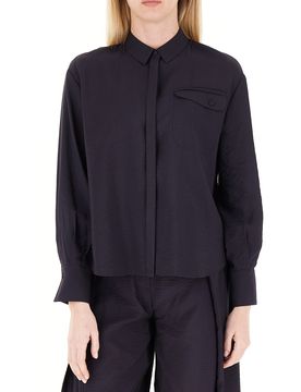 Camicia misto viscosa BLU NOTTE