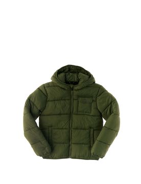 Piumino con cappuccio VERDE OLIVA