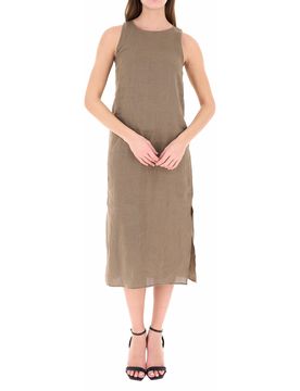 EMME MARELLA Abito in lino FANGO