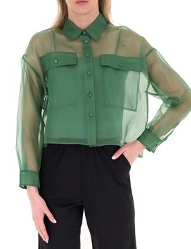 Camicia in seta VERDE