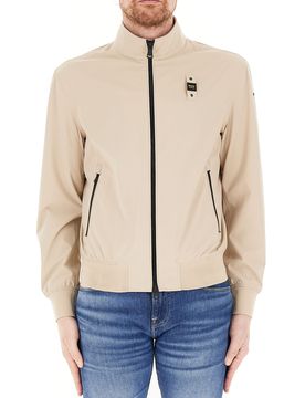Blauer Giubbino con zip BEIGE