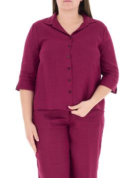 Camicia in lino CICLAMINO 53