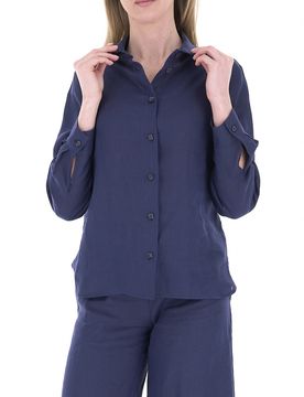 Camicia in lino BLU NAVY 50