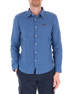 Camicia in lino AZZURRO OXFORD