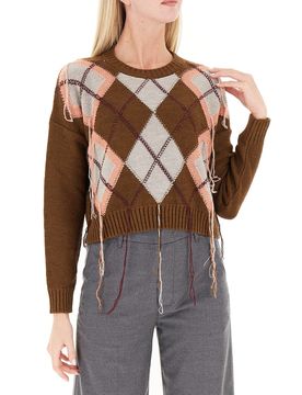 Maglione misto alpaca MARRONE
