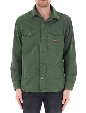 Giacca overshirt cotone VERDE L