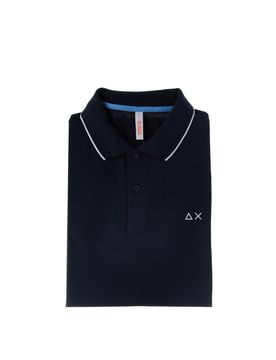 SUN68 Polo maniche corte BLU NOTTE