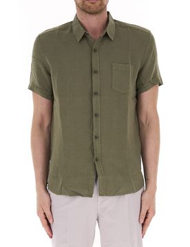 WEFT Camicia in lino VERDE OLIVA