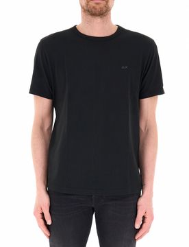 SUN68 T-shirt in piqué NERO