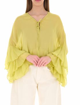 Dixie Blusa con volants VERDE LIME