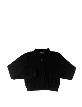 Felpa con strass JUNIOR NERO L