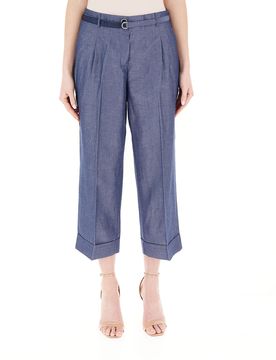 Pantalone pinces LIU JEANS BLU AVIO 46