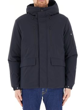 Giubbotto con cappuccio BLU SCURO