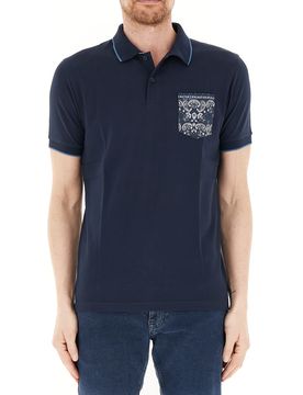 SUN68 Polo con tasca BLU NAVY L
