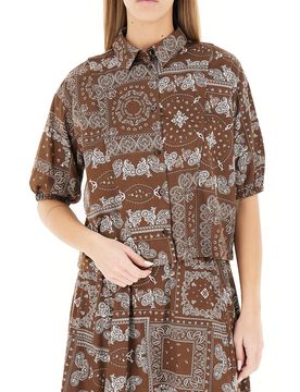 Camicia maniche corte MARRONE 40