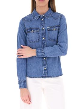 GUESS JEANS Camicia in jeans BLU