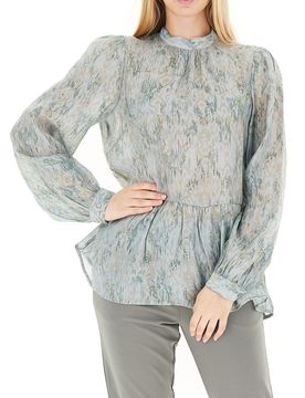 Blusa maniche lunghe AZZURRO CHIARO