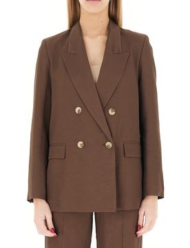 Blazer misto viscosa MARRONE