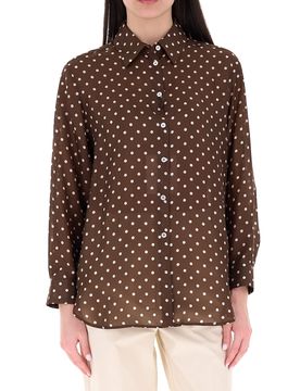 Marella Camicia in seta MARRONE 46