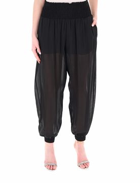 Pantalone misto viscosa NERO M