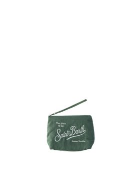 Pochette in lino VERDE U