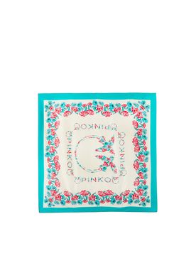 Foulard misto seta TURCHESE U