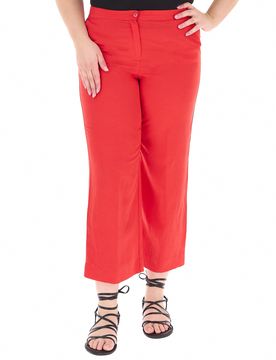 Pantalone misto viscosa ROSSO