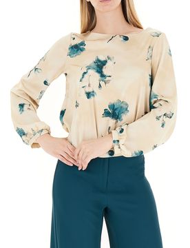 Blusa maniche lunghe BEIGE