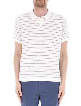 Guess Polo a righe PANNA L