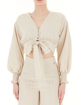 LIU JO Blusa misto lino BEIGE M