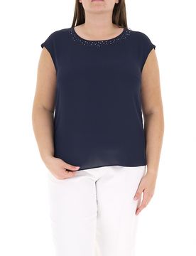 Blusa maniche corte BLU NAVY