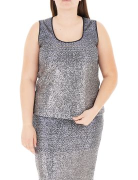 Top in paillettes ARGENTO 19