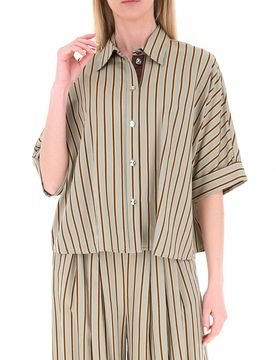 Blusa in viscosa VERDE MILITARE 42
