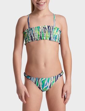 COSTUME BIKINI A FASCIA WATER PRINT MULTISTAMPA RAGAZZA