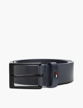 CINTURA IN PELLE CON BANDIERINA SMALTATA 85