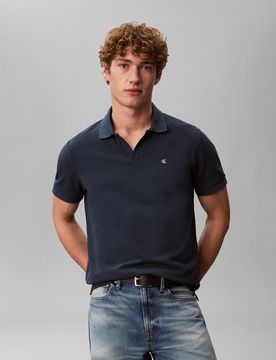 POLO IN PIQUÉ DI COTONE CON COLLETTO APERTO L