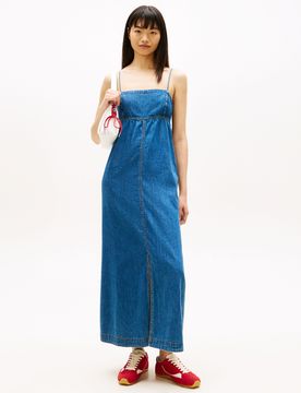 TOMMY JEANS ABITO LUNGO IN CHAMBRAY