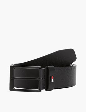 CINTURA IN PELLE CON BANDIERINA SMALTATA 90